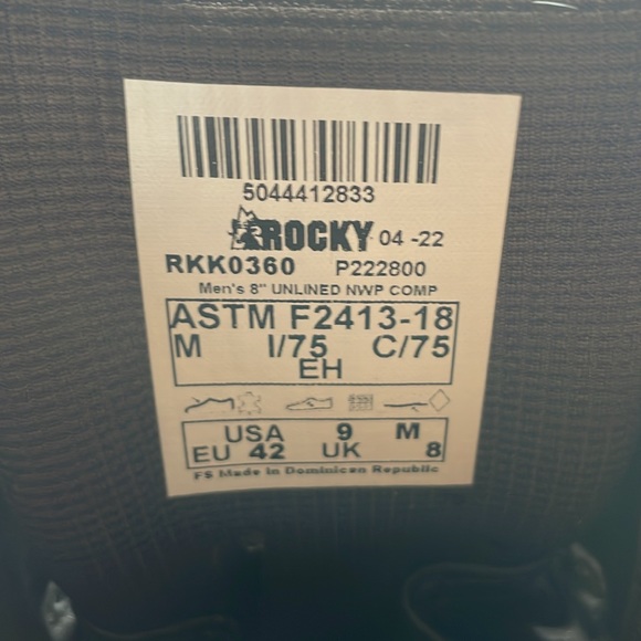 ROCKY BOOTS Forge 8” unlined work boots - Picture 4 of 8